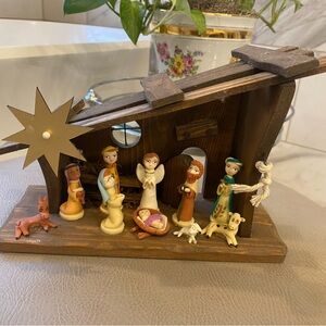 Set Of 2 Threshold Large Woven Decorative Bunnies with Bows Easter- as new!!